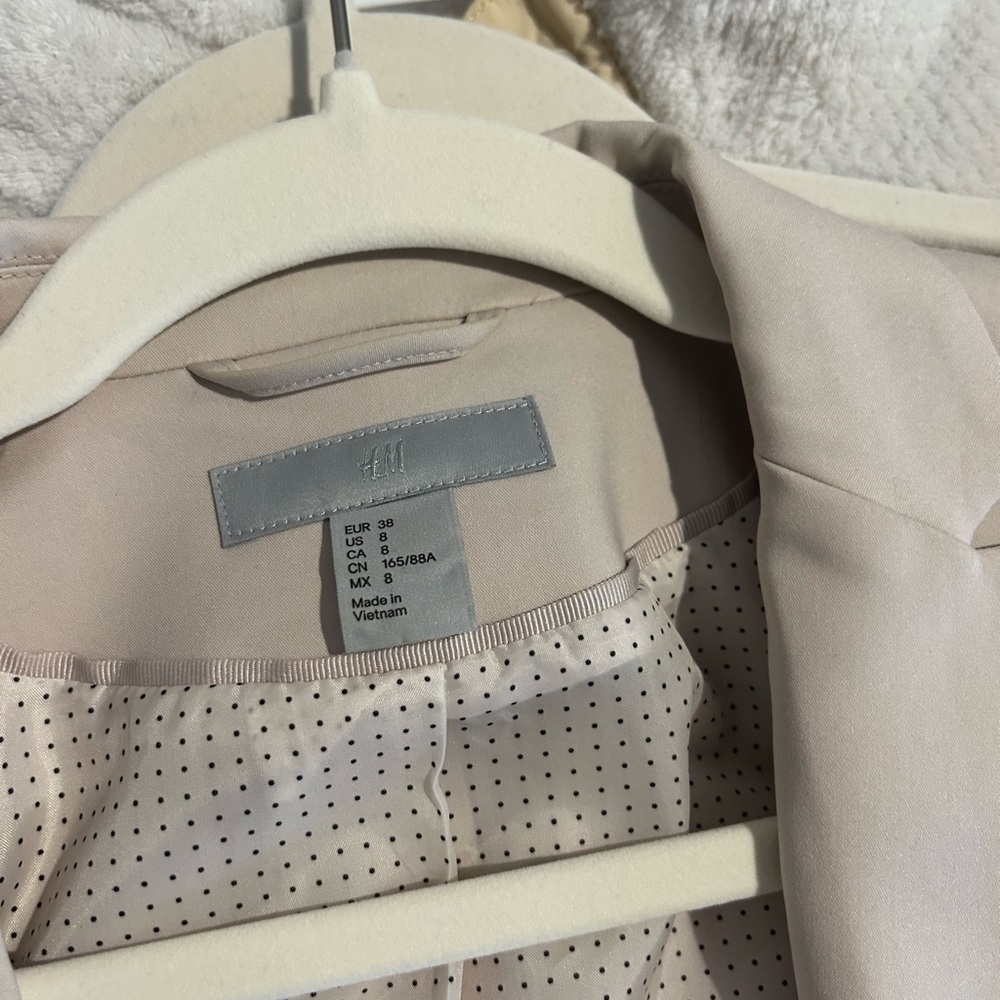 H&M Beige-Soft Pink Women's Suit Jacket - Picture 3 of 4